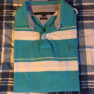 Medium blue and white Tommy Hilfiger polo